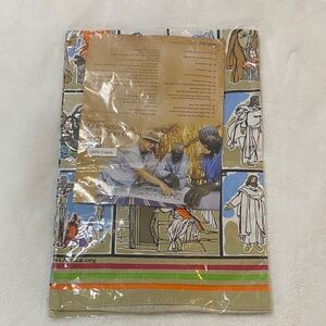🆕 Chronological Bible Story Cloth Cotton Panel Print Fabric Multicolor ✝️